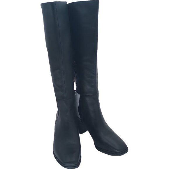 Naturalizer Axel 2 Waterproof Tall Boots Black Leather US 8.5M EU 39 - Picture 1 of 6